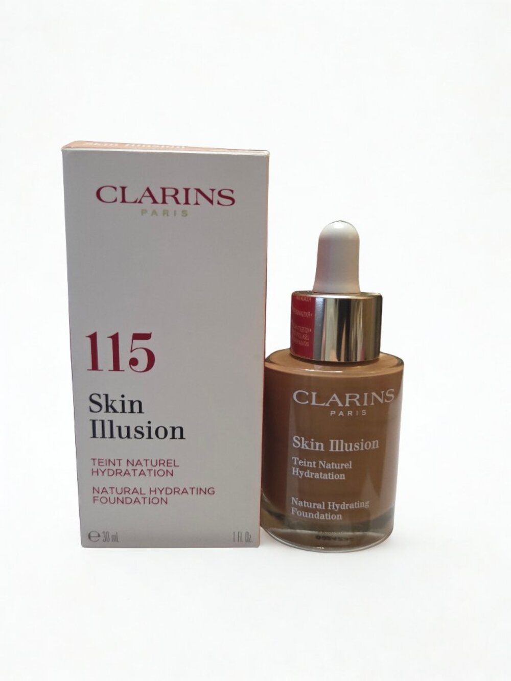 Clarins Skin Illusion Foundation 115 Cognac 30ml New in Box